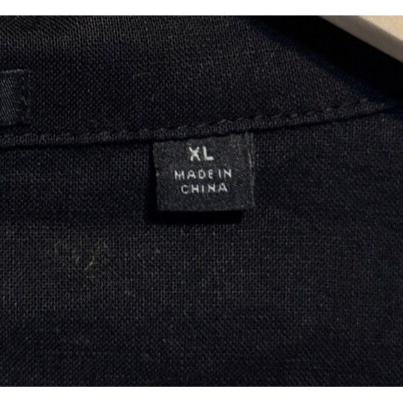 Uniqlo Womens Black Linen Cotton Utility Resort Light Jacket Size XL - Picture 6 of 6
